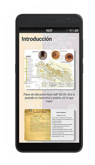 Áudio guia com fotografias e documentos antiguos