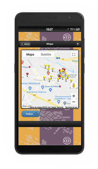 Mapa com localização GPS para  audio guia AG95