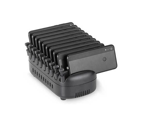 Base de carregamento para 10 áudio-guias multimedia modelo AG95